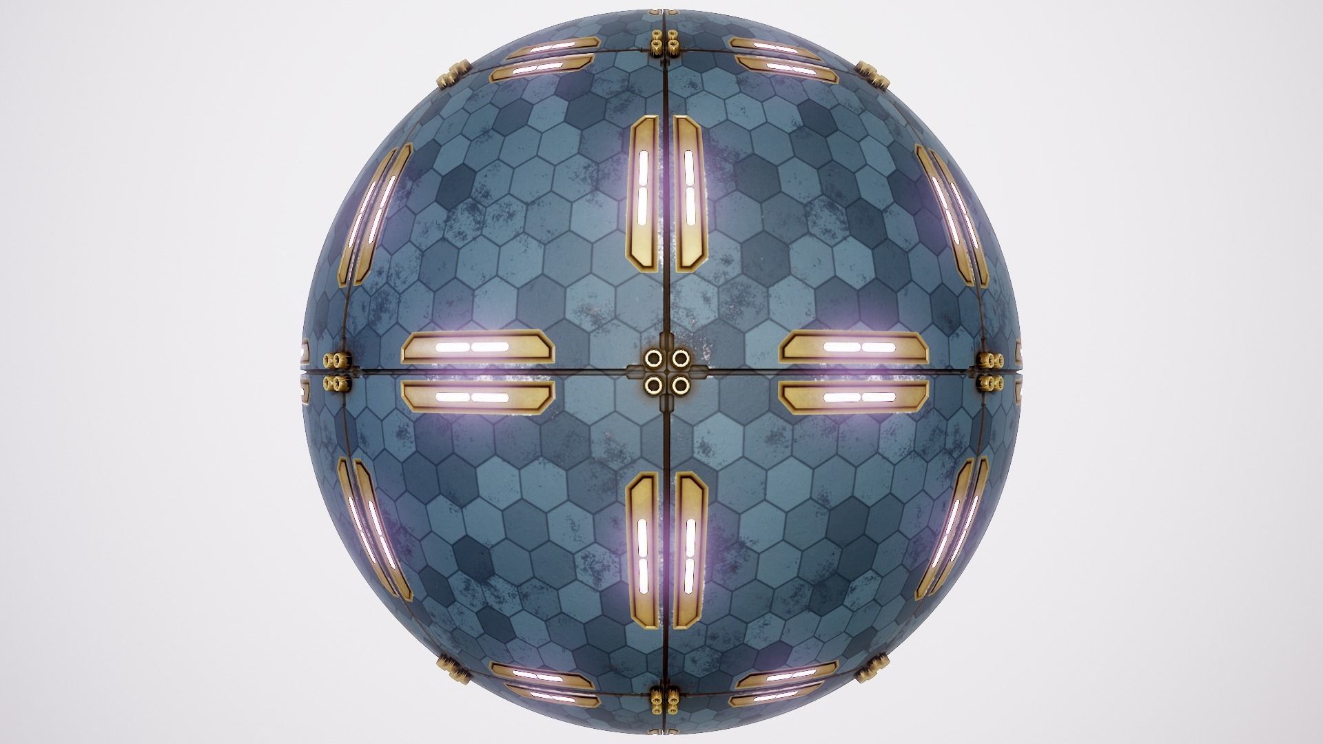 PBR Sci-Fi Texture Pack 08 Low-poly 3D model_7