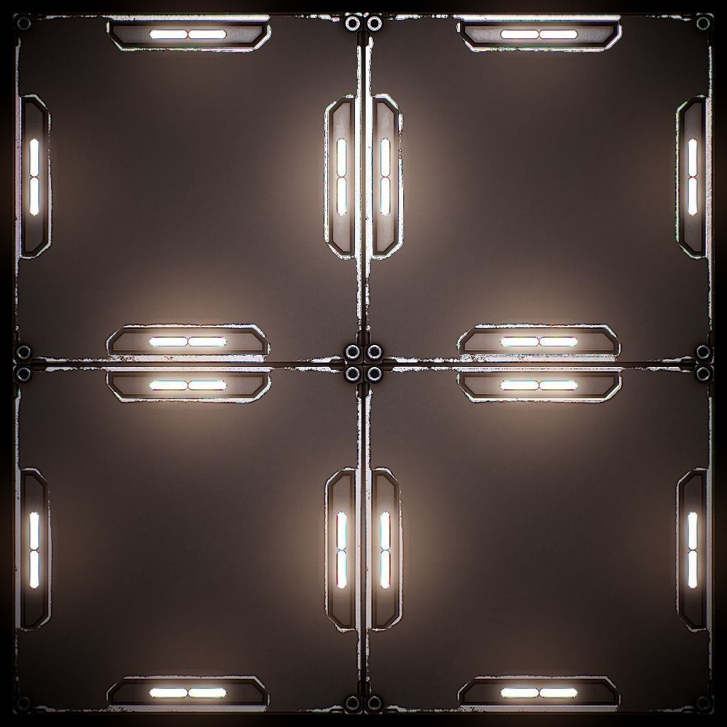 PBR Sci-Fi Texture Pack 08 Low-poly 3D model_14