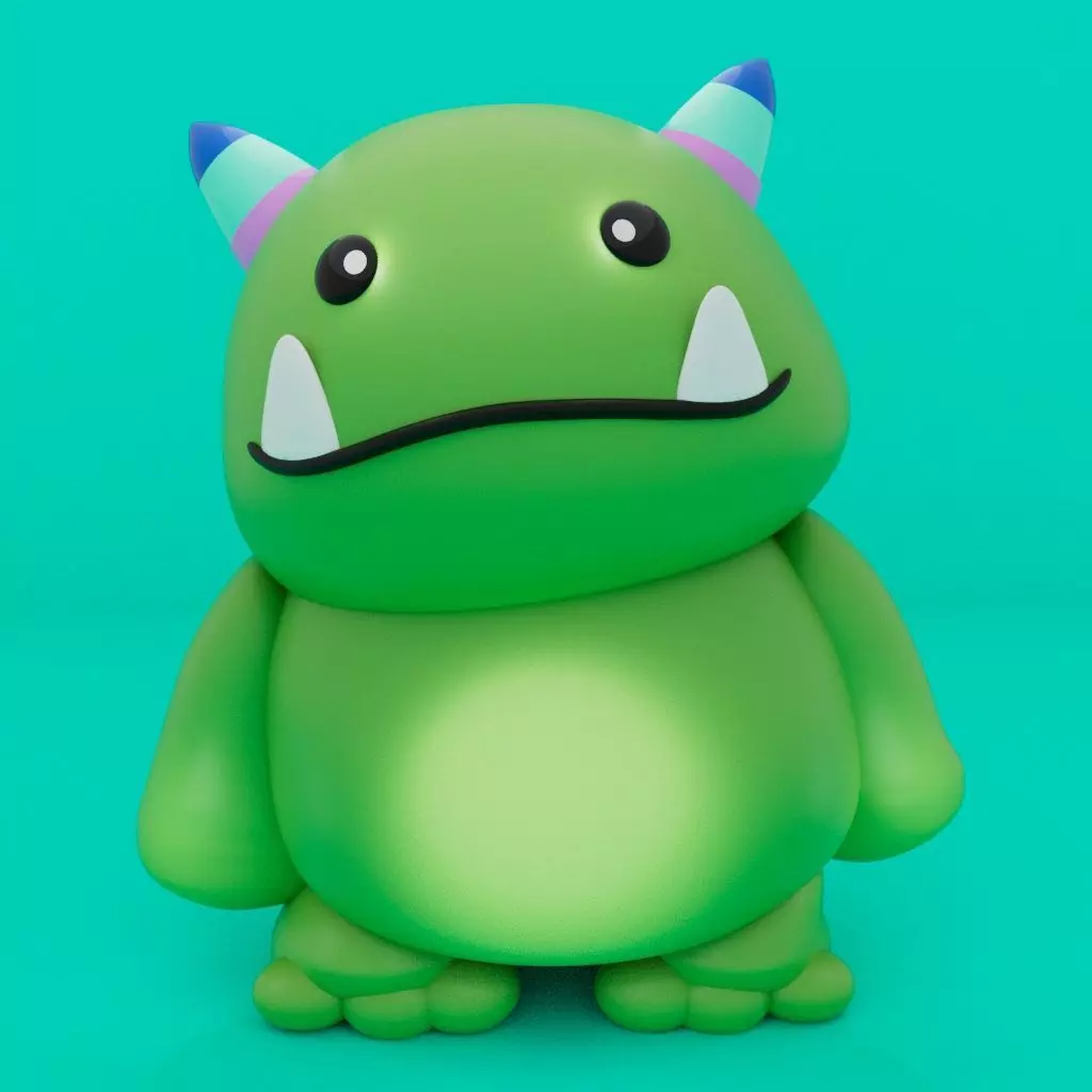 Cute Little Monster 02 3D print model_0