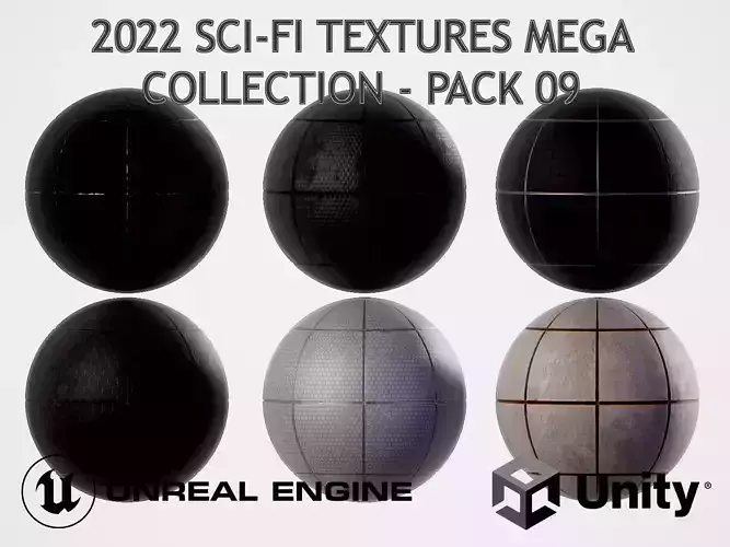 PBR Sci-Fi Texture Pack 09 Low-poly 3D model