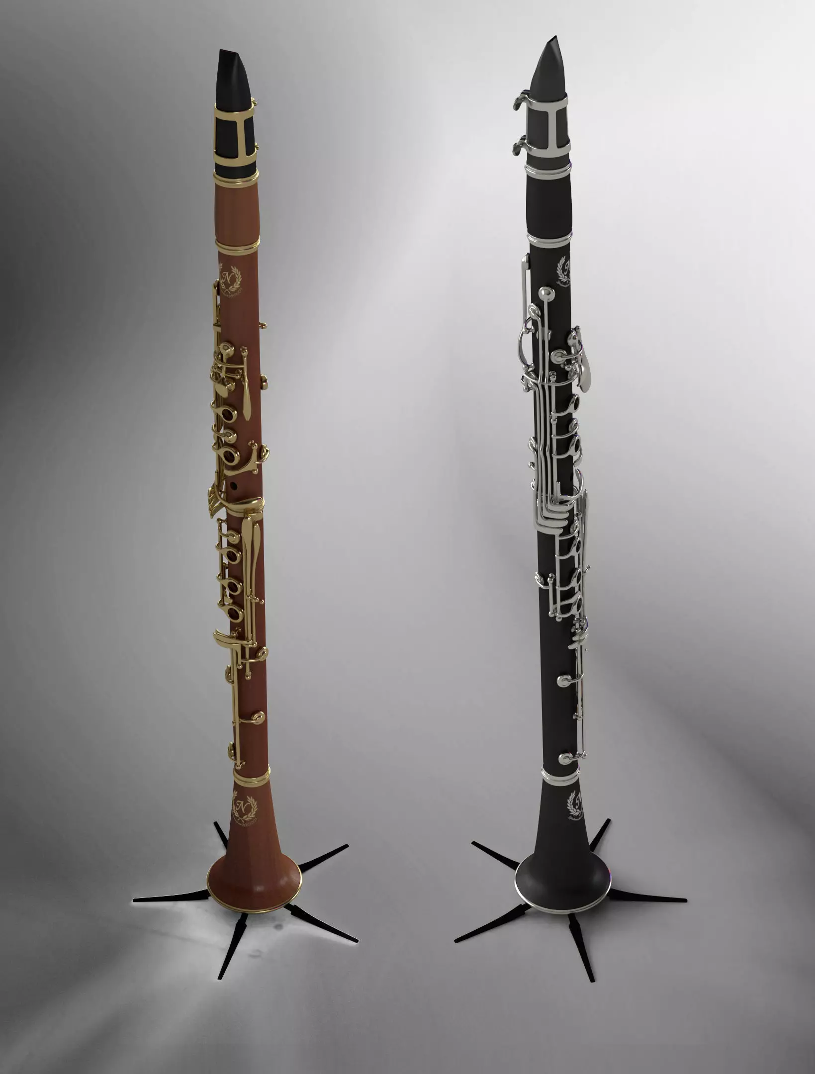 Clarinet Low-poly 3D model