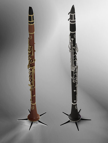 Clarinet  Low-poly 3D model