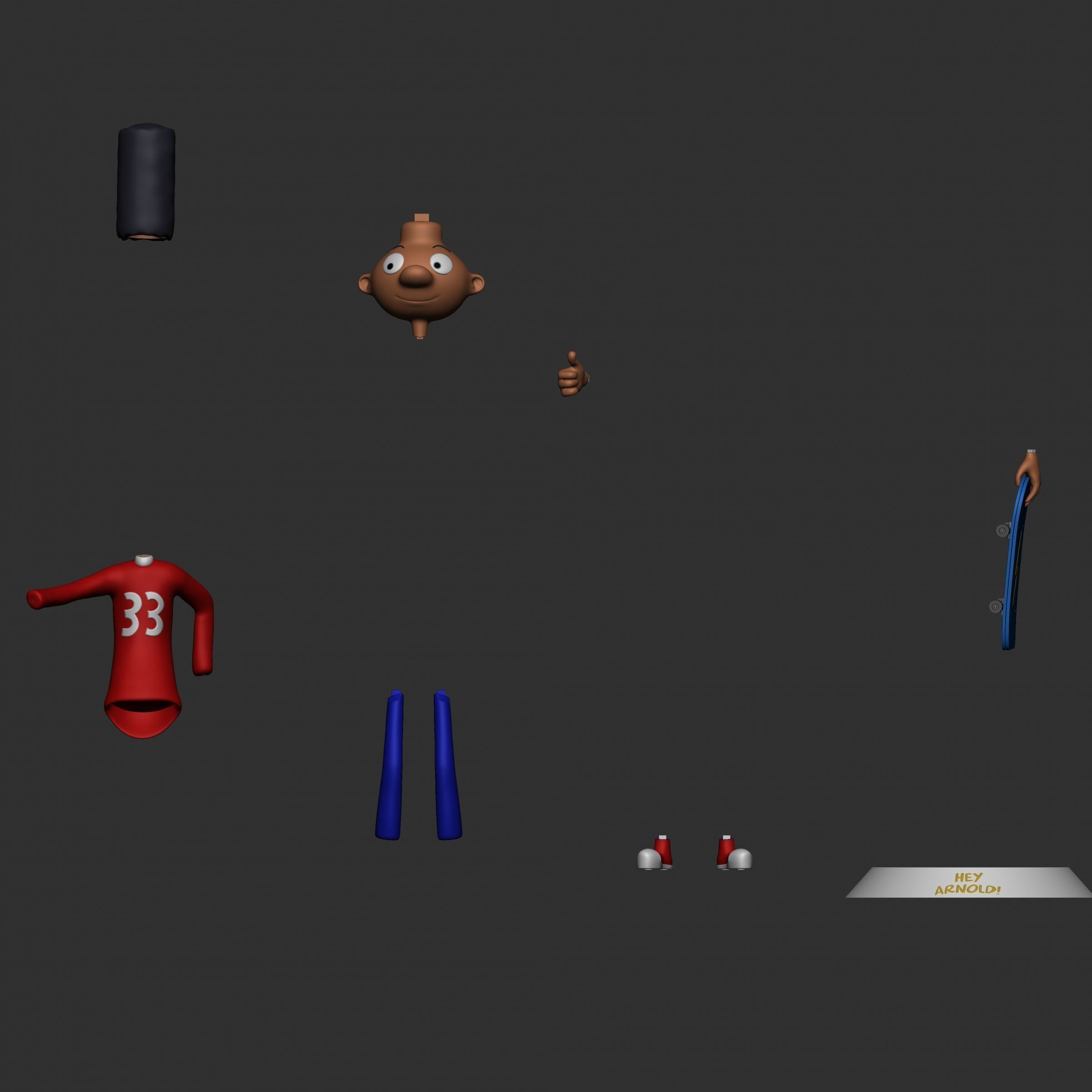 Hey Arnold - Fan Art - Gerald 3D print model_2