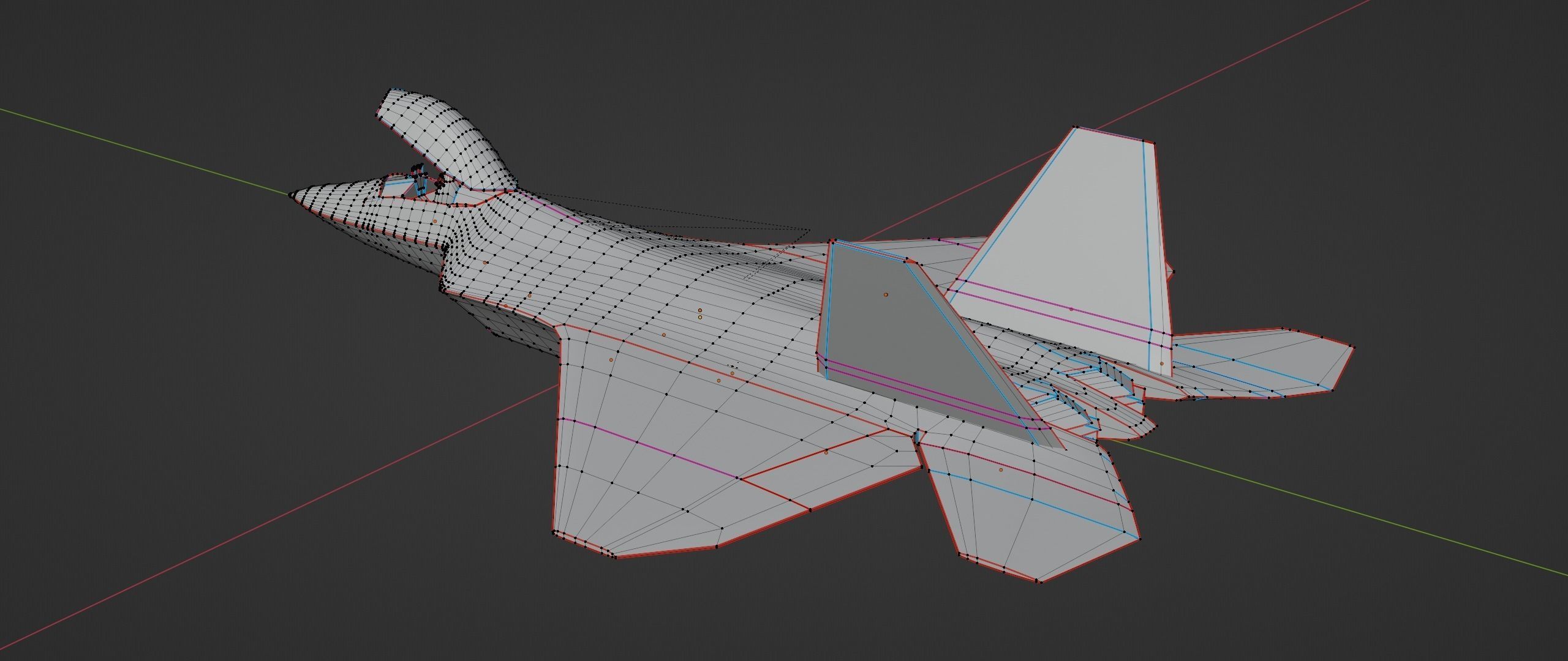 American Fighter Jet F-22 Raptor PBR Low-Poly Game Ready Low-poly 3D model_15