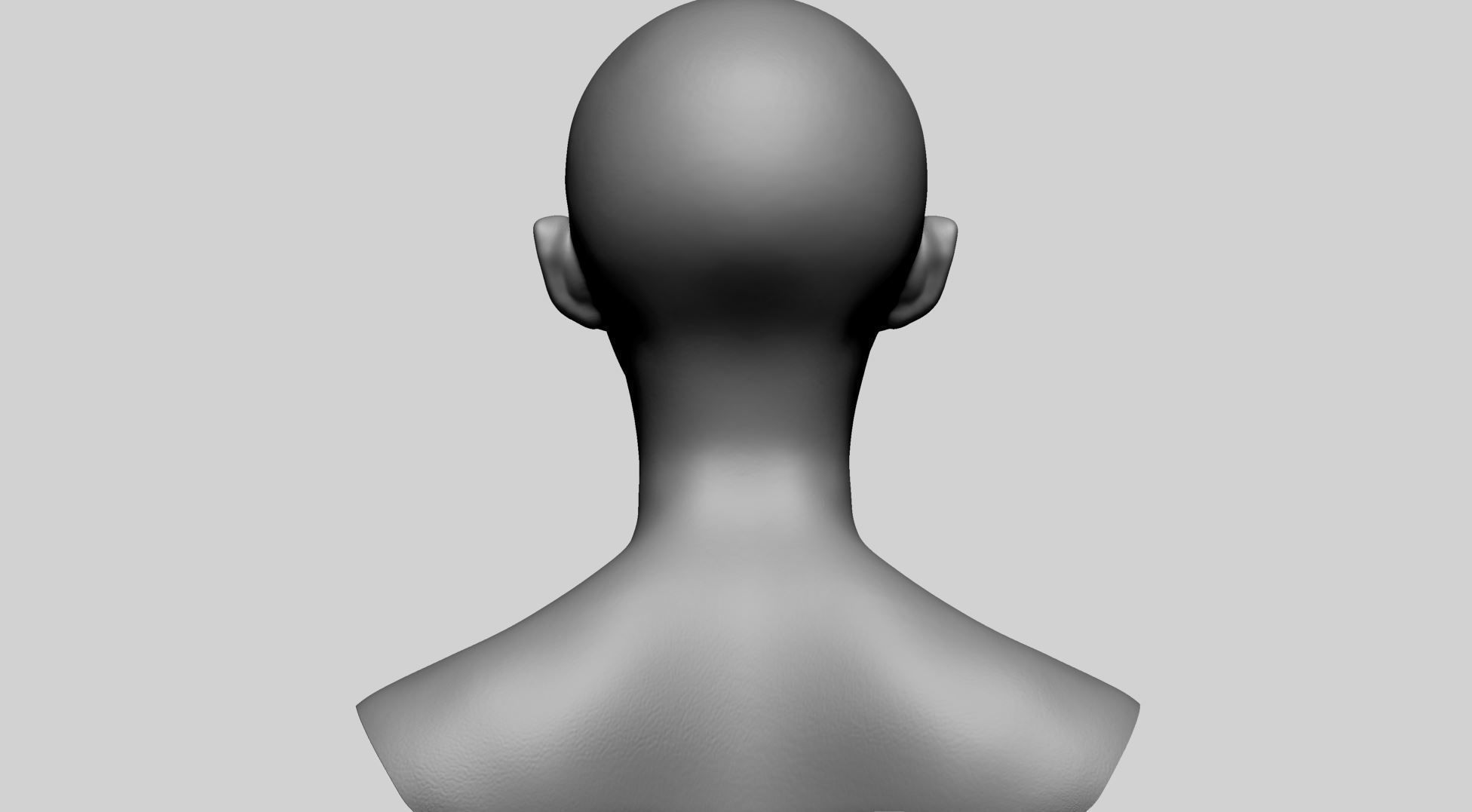 Fantasy Female Head H 3D model_11