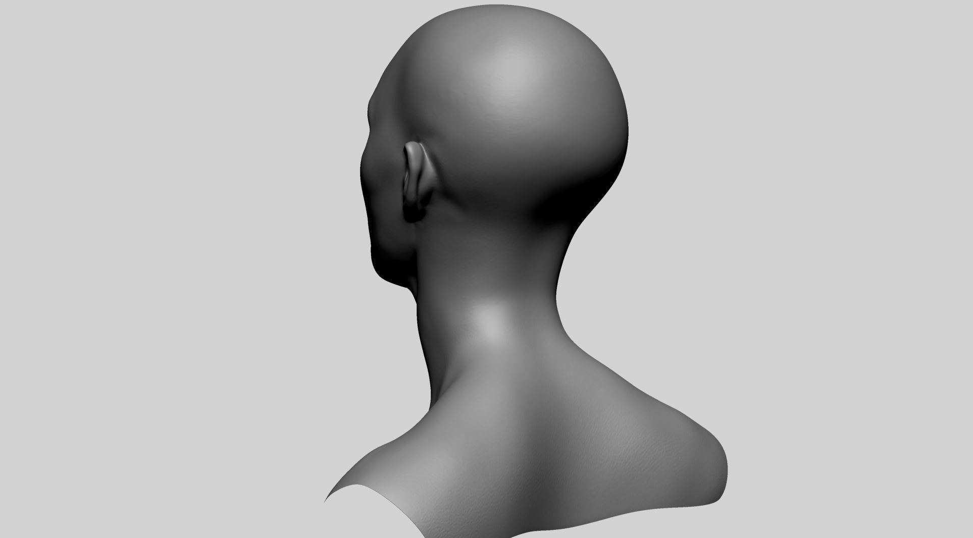 Fantasy Female Head H 3D model_12