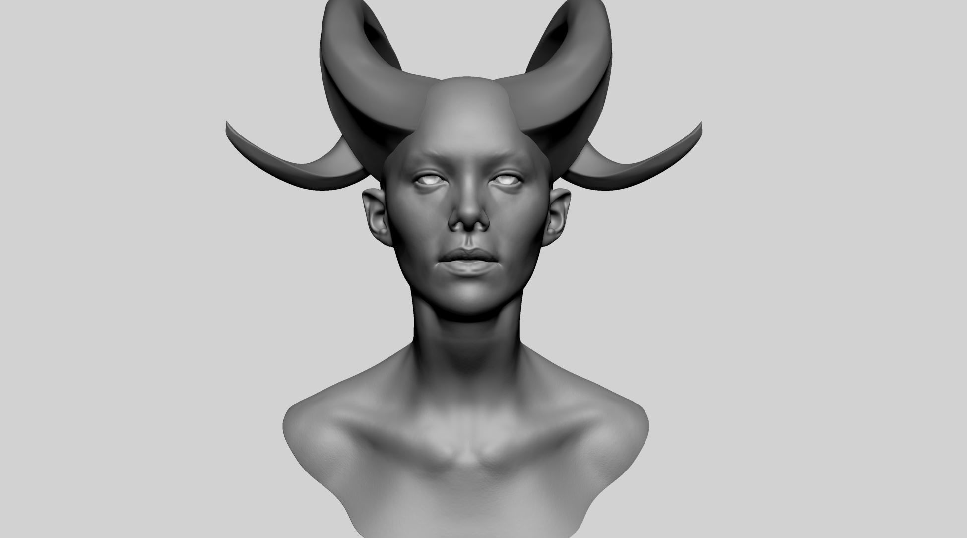Fantasy Female Head H 3D model_7