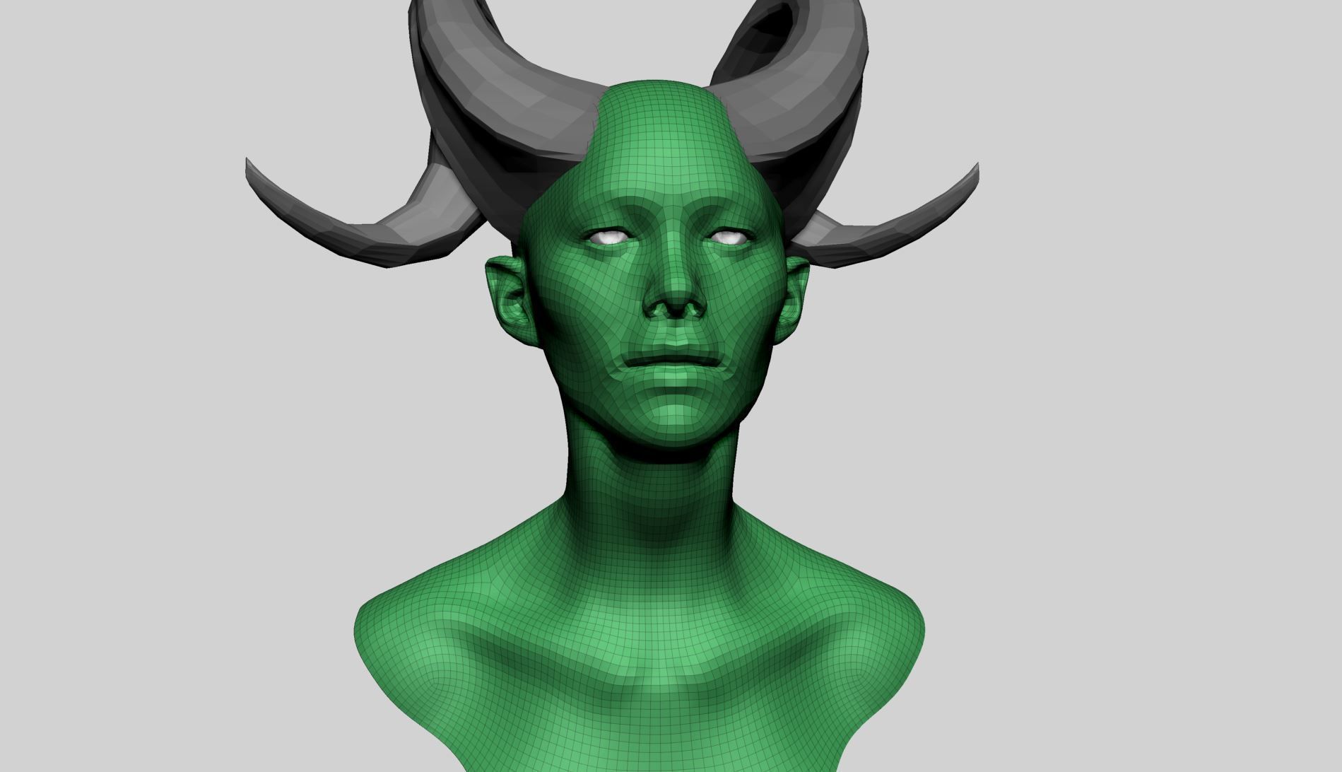 Fantasy Female Head H 3D model_15