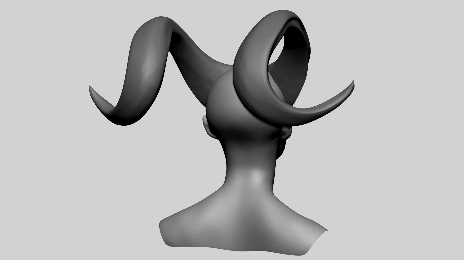 Fantasy Female Head H 3D model_4