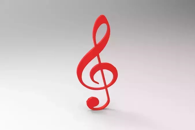 Treble Clef Keychain