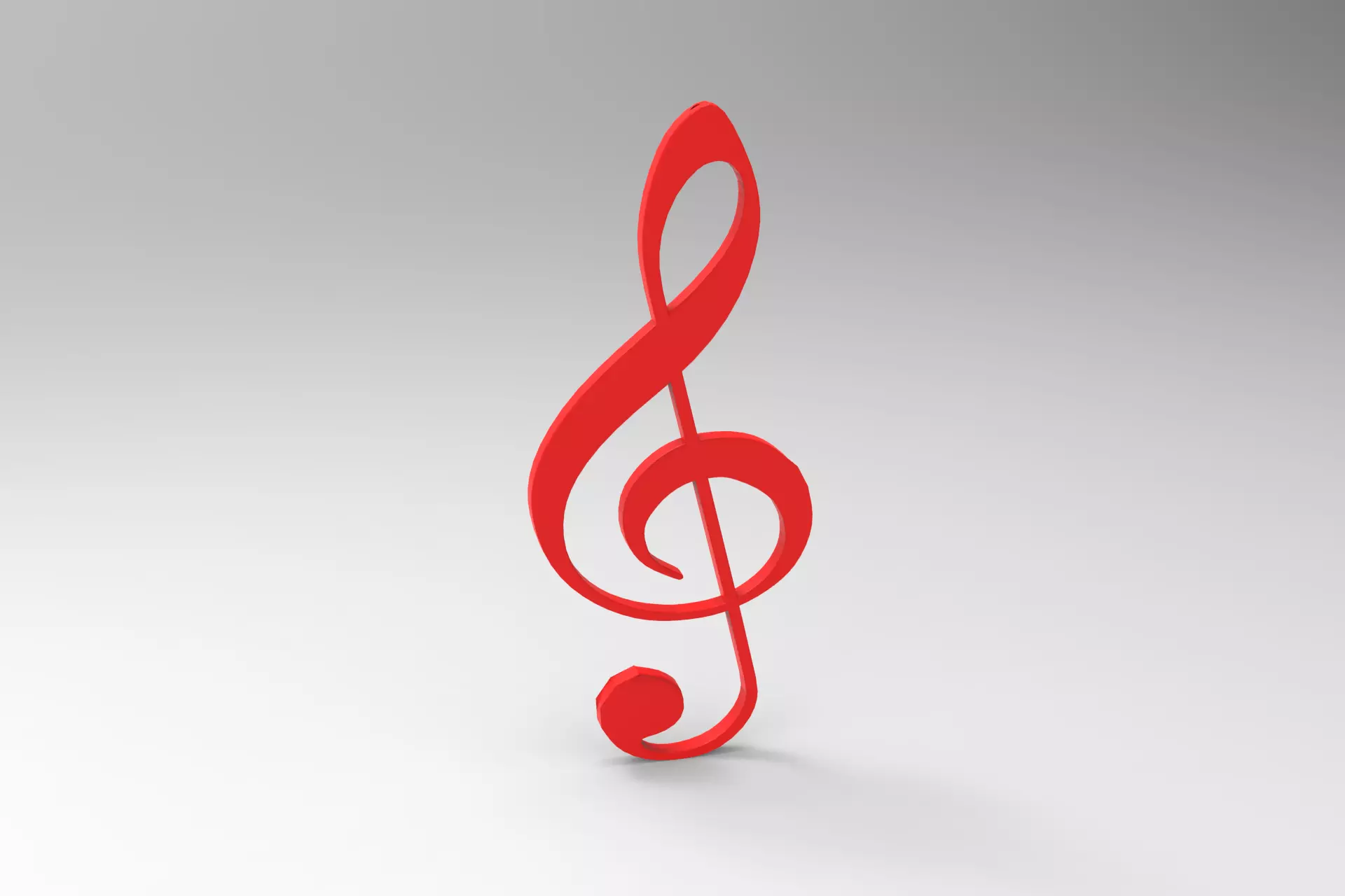 Treble Clef Keychain 3D print model