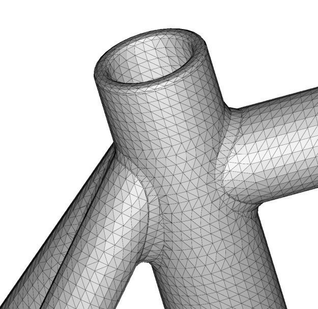 Steel Bicycle Frame 3D model_6