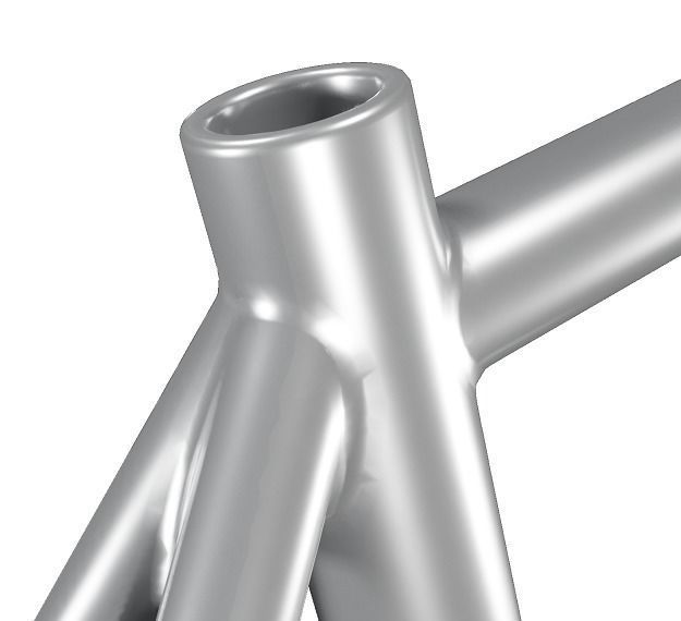 Steel Bicycle Frame 3D model_3