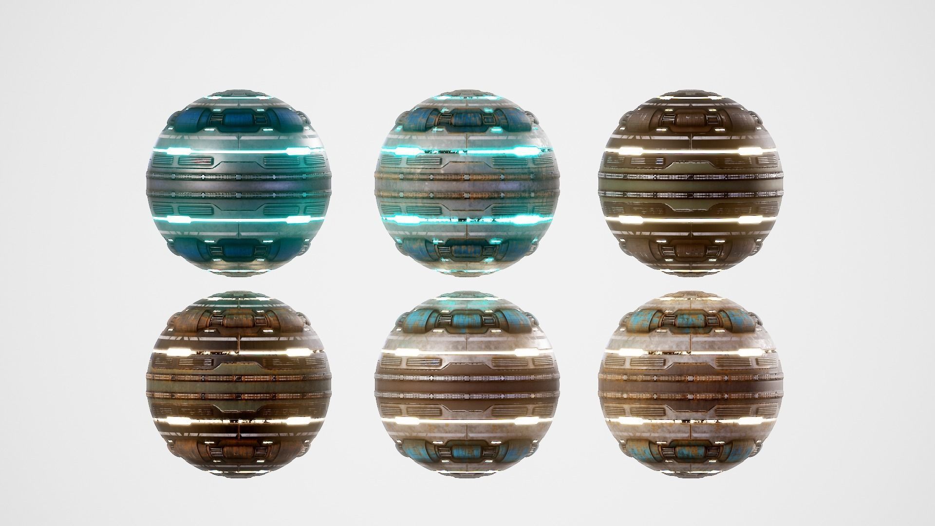 PBR Sci-Fi Texture Pack 10 Low-poly 3D model_19