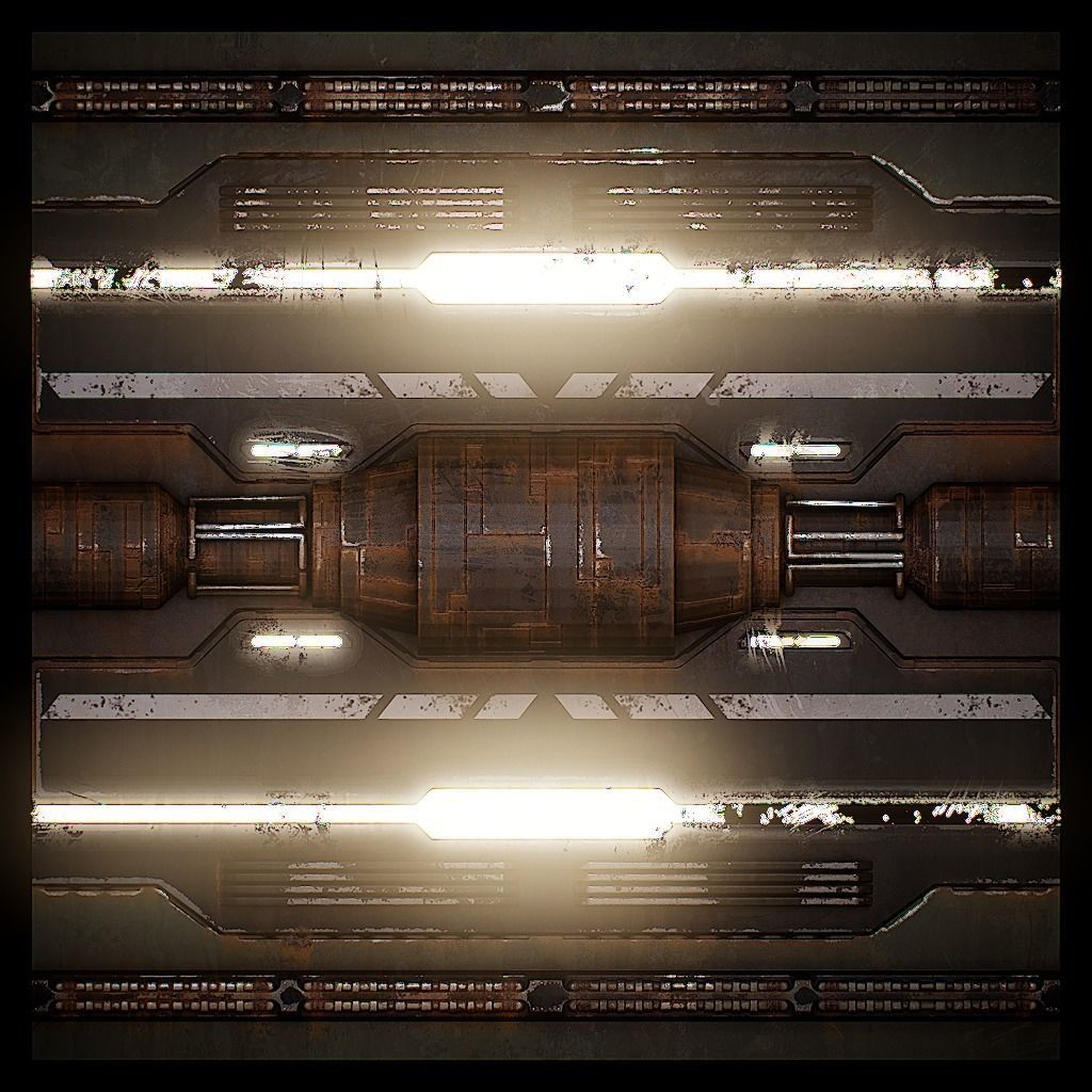 PBR Sci-Fi Texture Pack 10 Low-poly 3D model_11