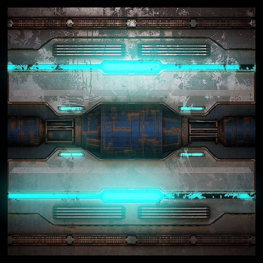 PBR Sci-Fi Texture Pack 10 Low-poly 3D model_5