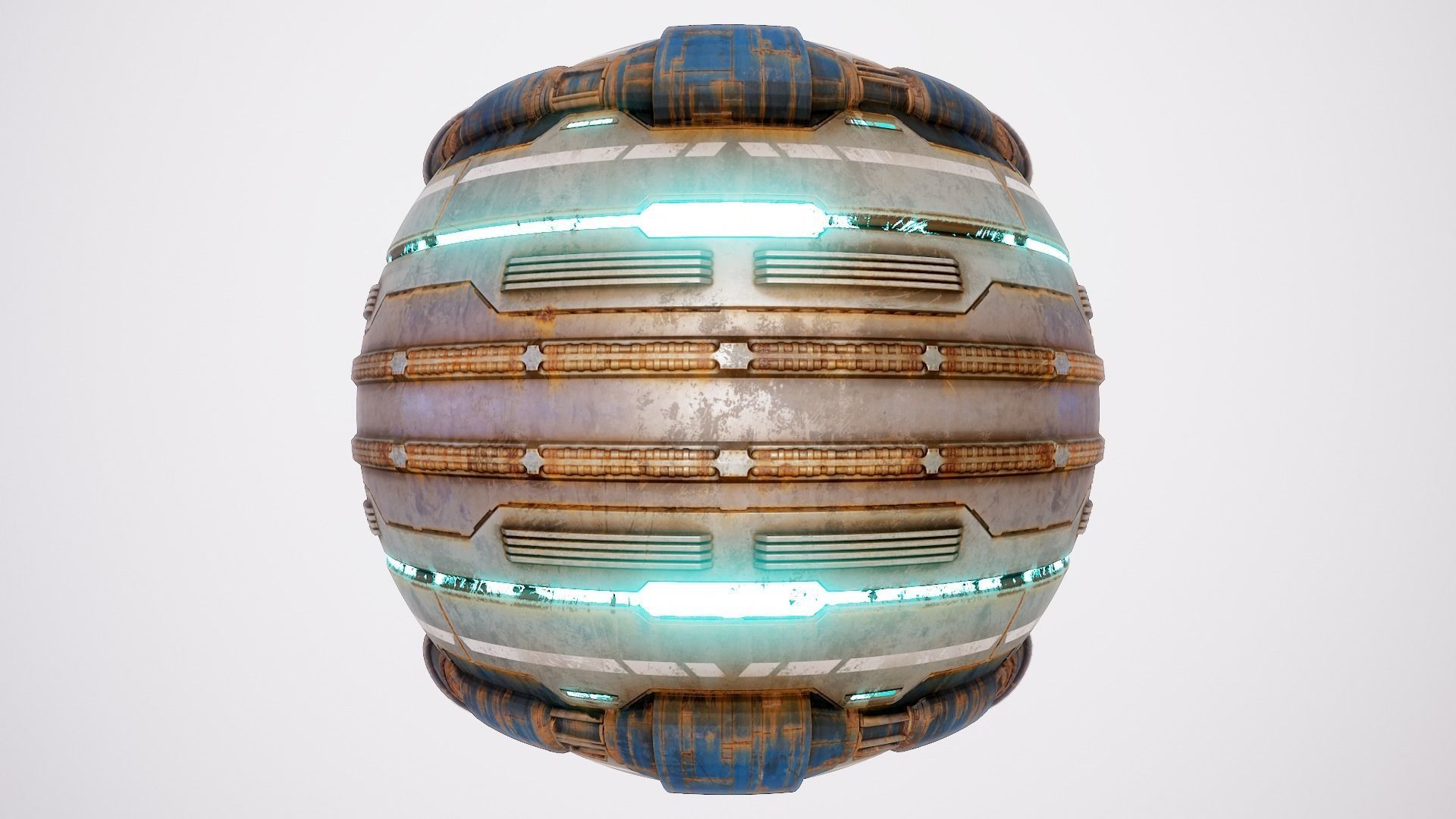 PBR Sci-Fi Texture Pack 10 Low-poly 3D model_4