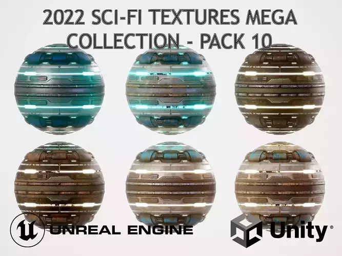 PBR Sci-Fi Texture Pack 10 Low-poly 3D model