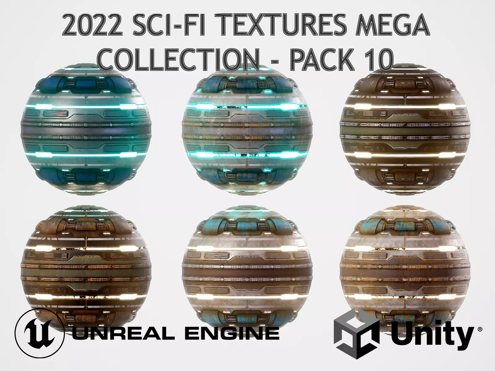 PBR Sci-Fi Texture Pack 10 Low-poly 3D model_0