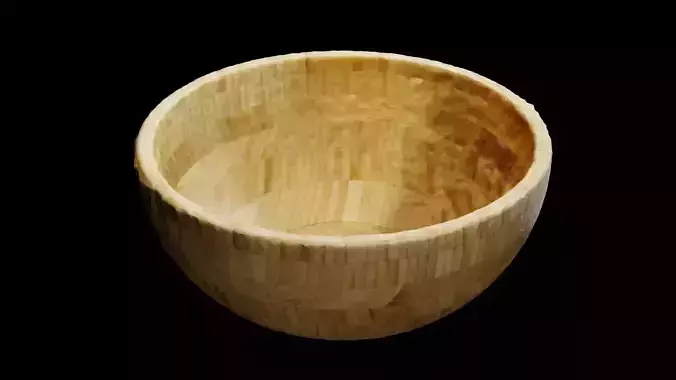 Low-Poly Scanned Wood Bowl