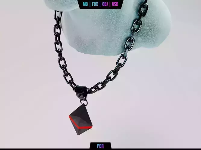 IRON ETHEREUM NECKLACE - FITS 3D NFTs 3D model