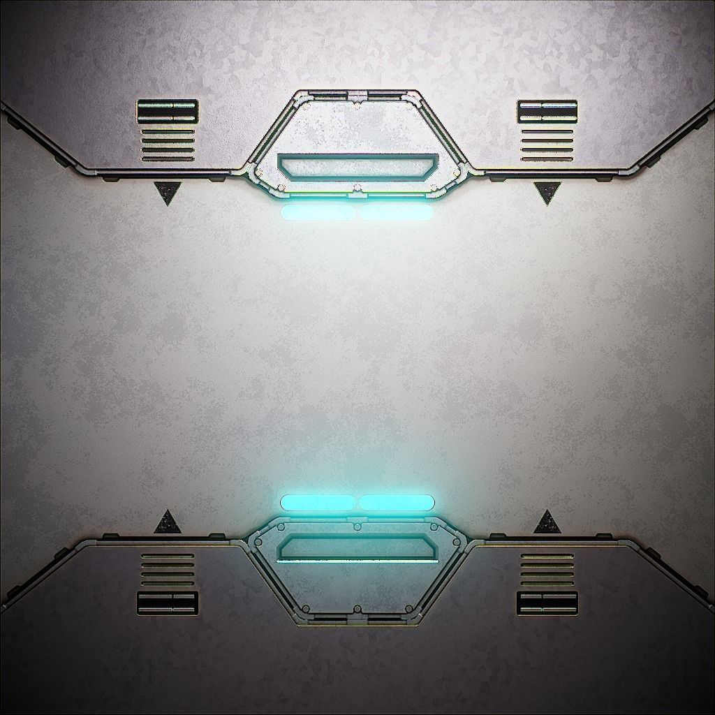 PBR Sci-Fi Texture Pack 11 Low-poly 3D model_2