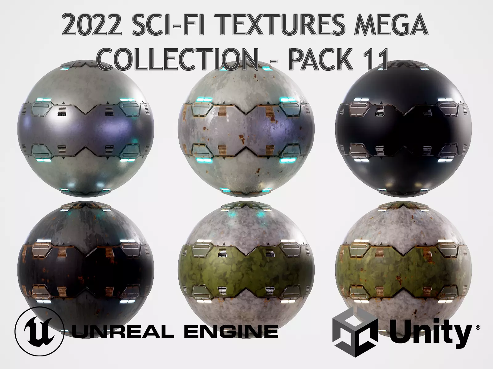 PBR Sci-Fi Texture Pack 11 Low-poly 3D model_0