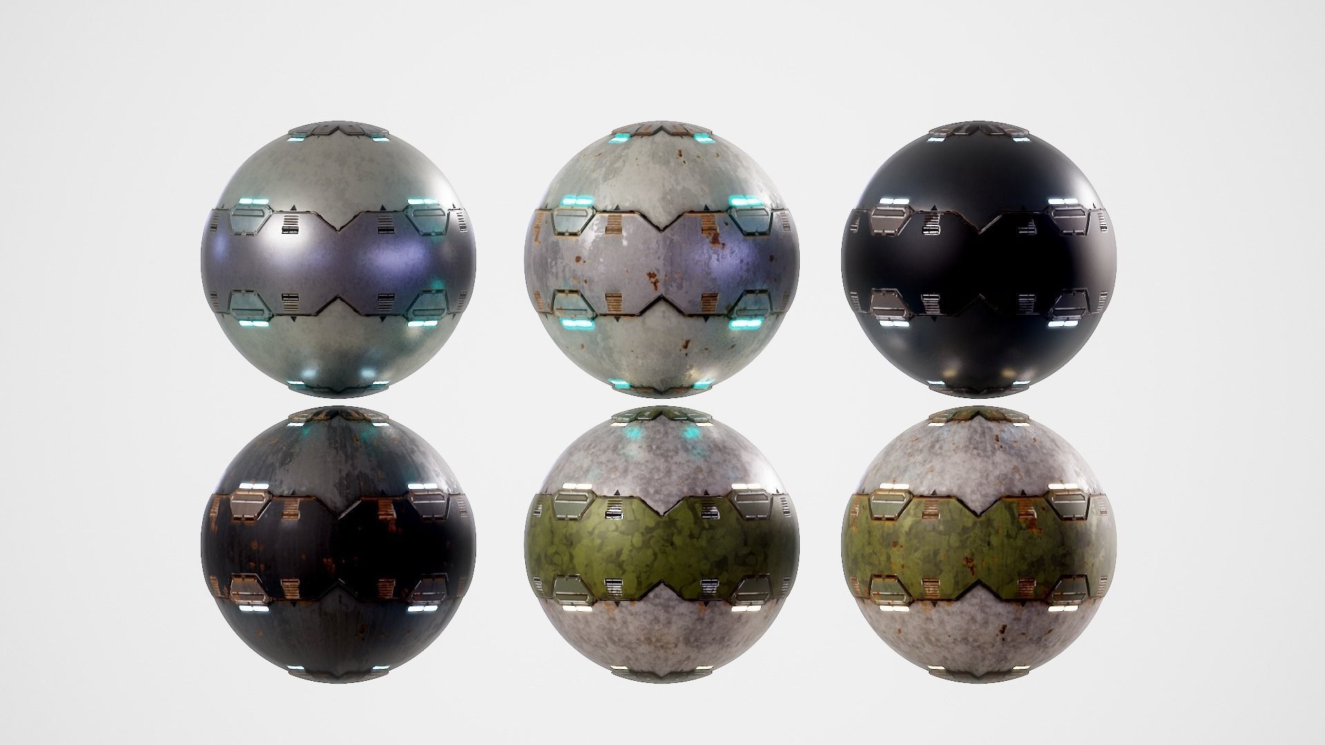 PBR Sci-Fi Texture Pack 11 Low-poly 3D model_19