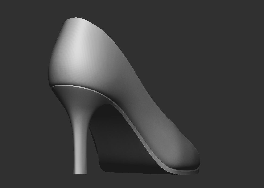 woman sexy high heels shoes highpoly mesh 3D print model 3D print model_2