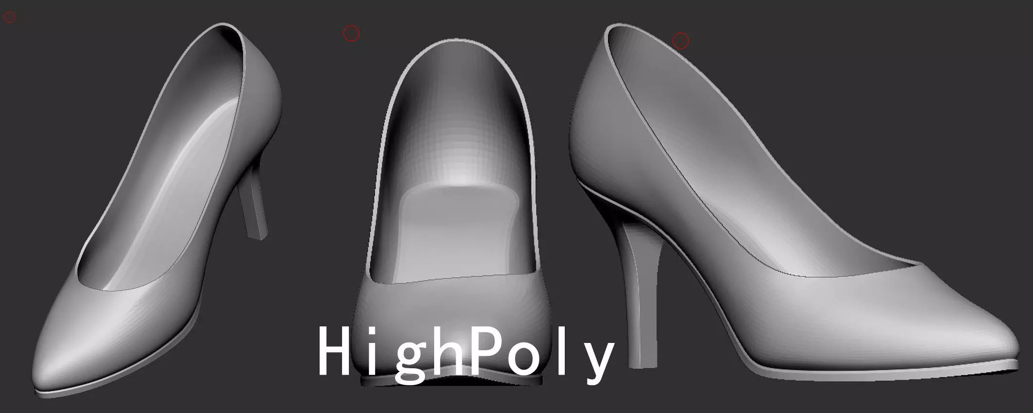 woman high heels shoes highpoly mesh 3D print model 3D print model