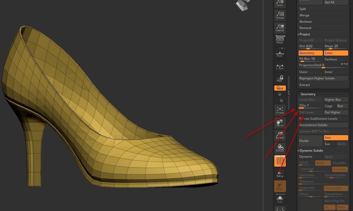 woman sexy high heels shoes highpoly mesh 3D print model 3D print model_6