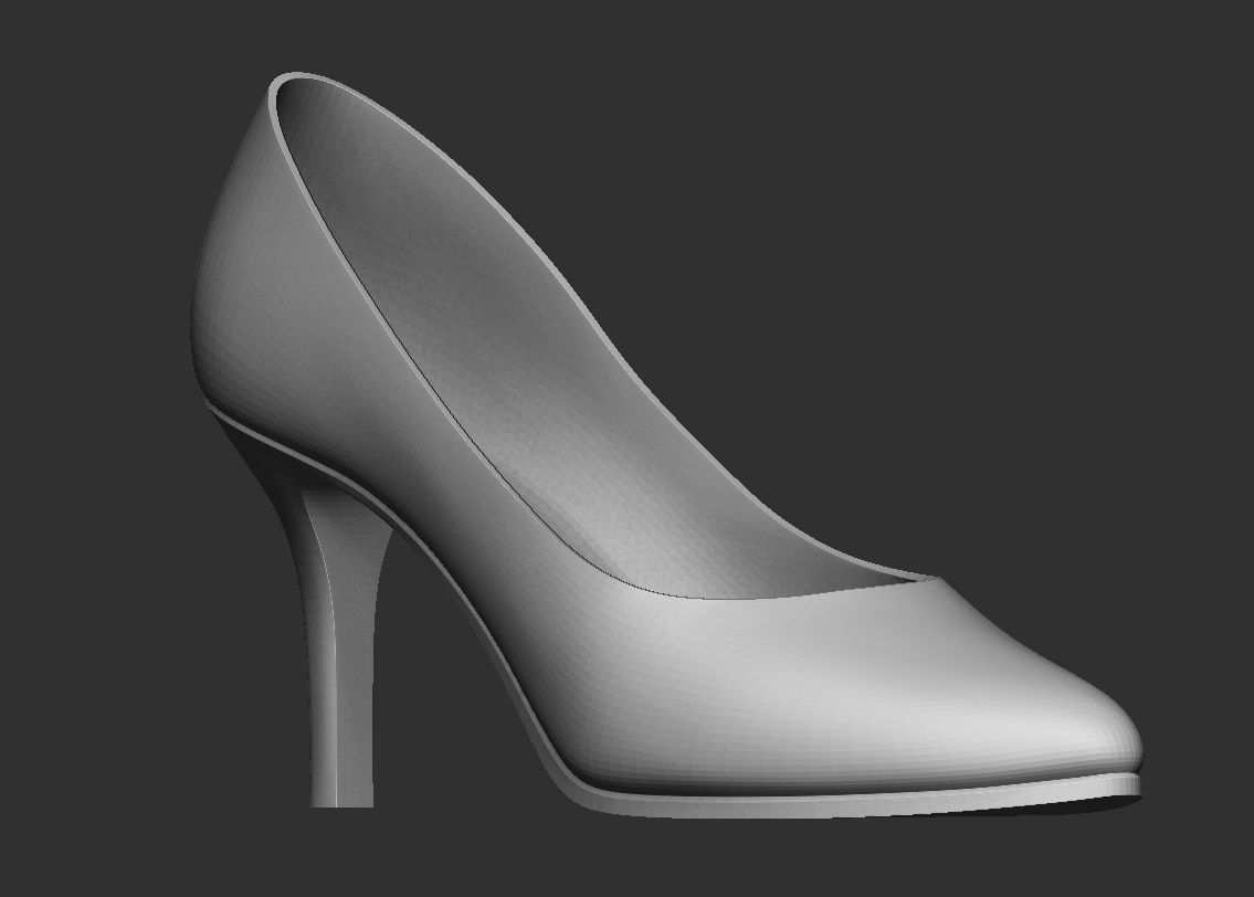 woman sexy high heels shoes highpoly mesh 3D print model 3D print model_1