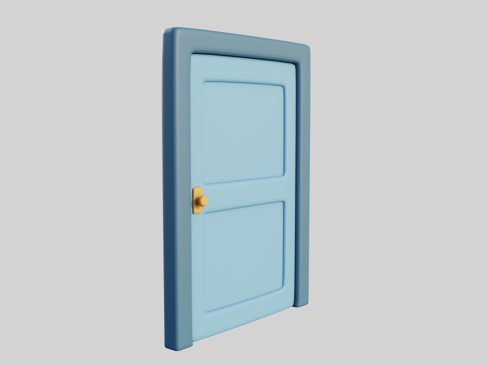 Cartoon Door 2a 3D model_1