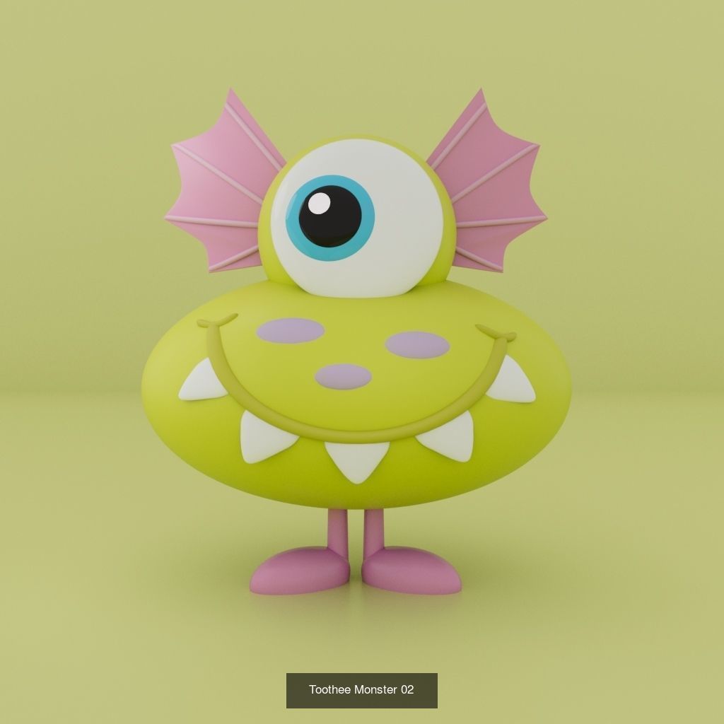 Toothee Monster Toys 3D Model Collection_2
