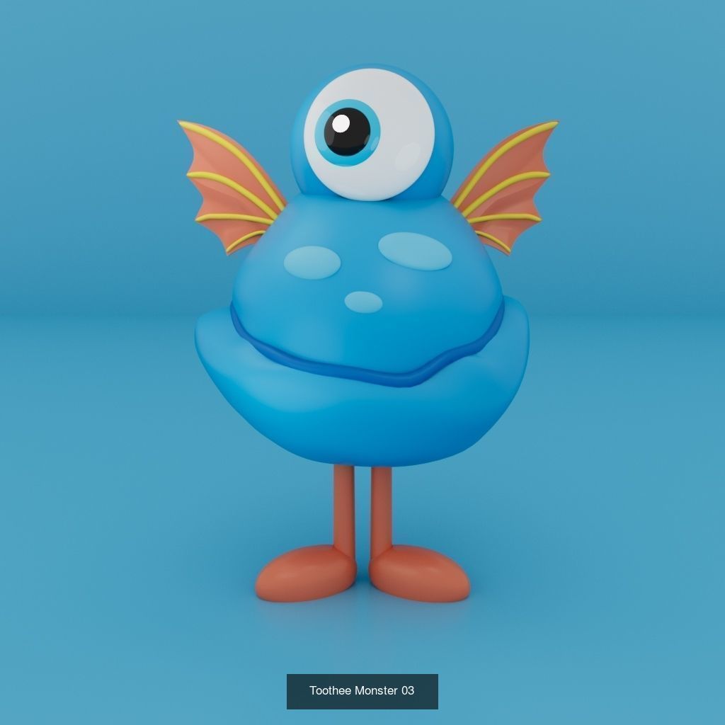 Toothee Monster Toys 3D Model Collection_3
