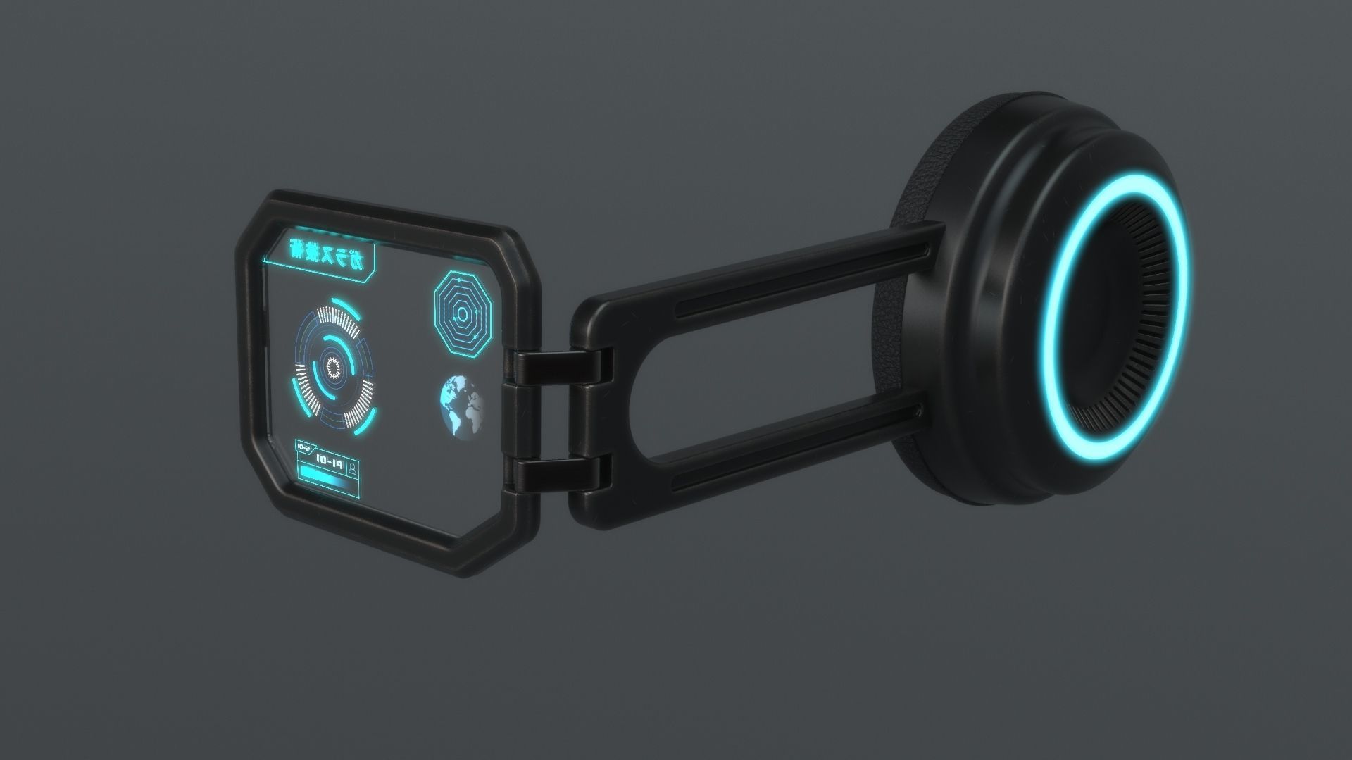 Sci fi military glasses and helmet pack x6 3D Model Collection_19