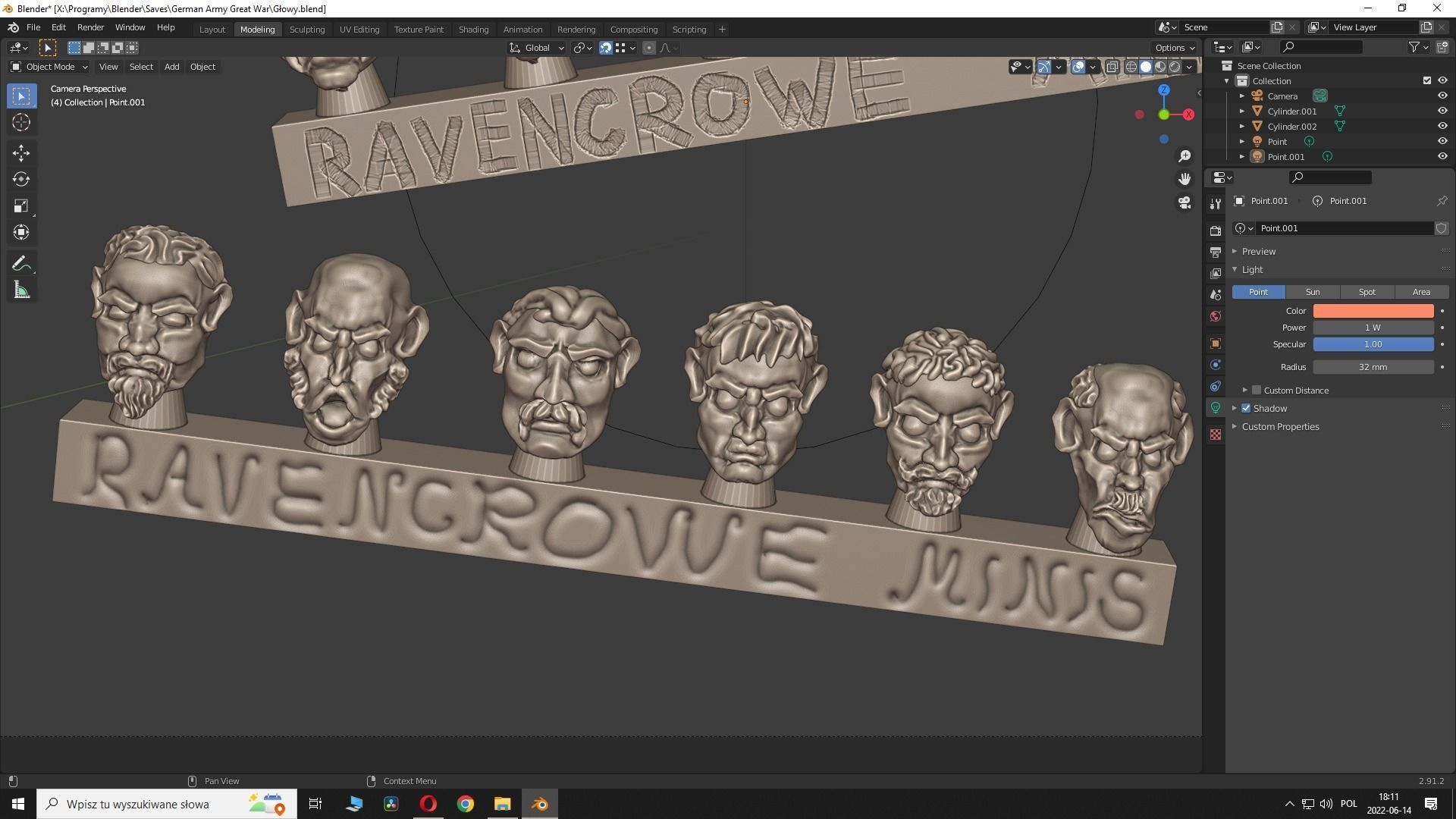 Great War German Infantry Heads 3D print model_2
