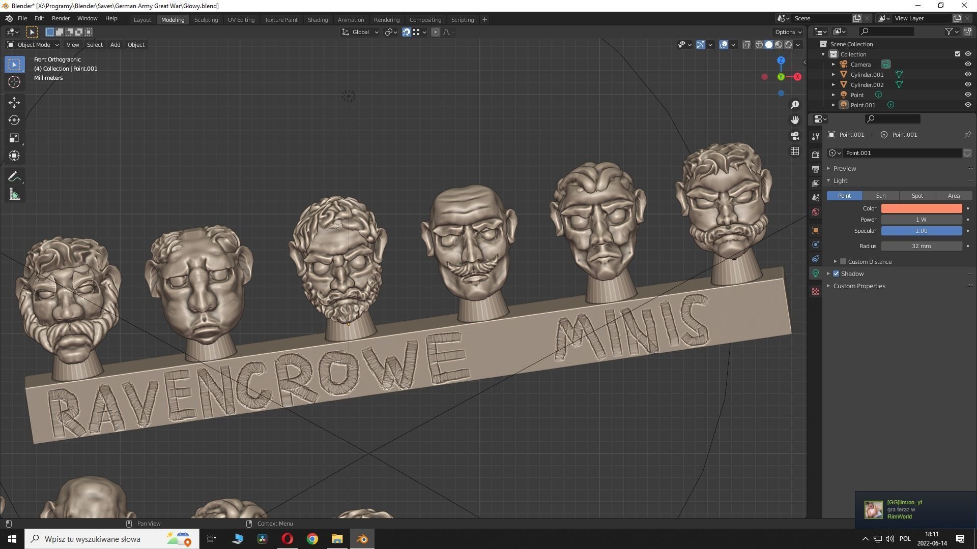 Great War German Infantry Heads 3D print model_3