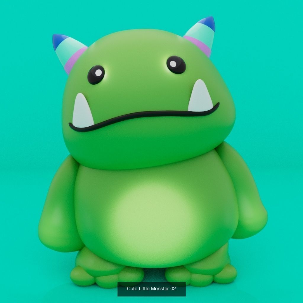 Cute Little Monster  3D Model Collection_2