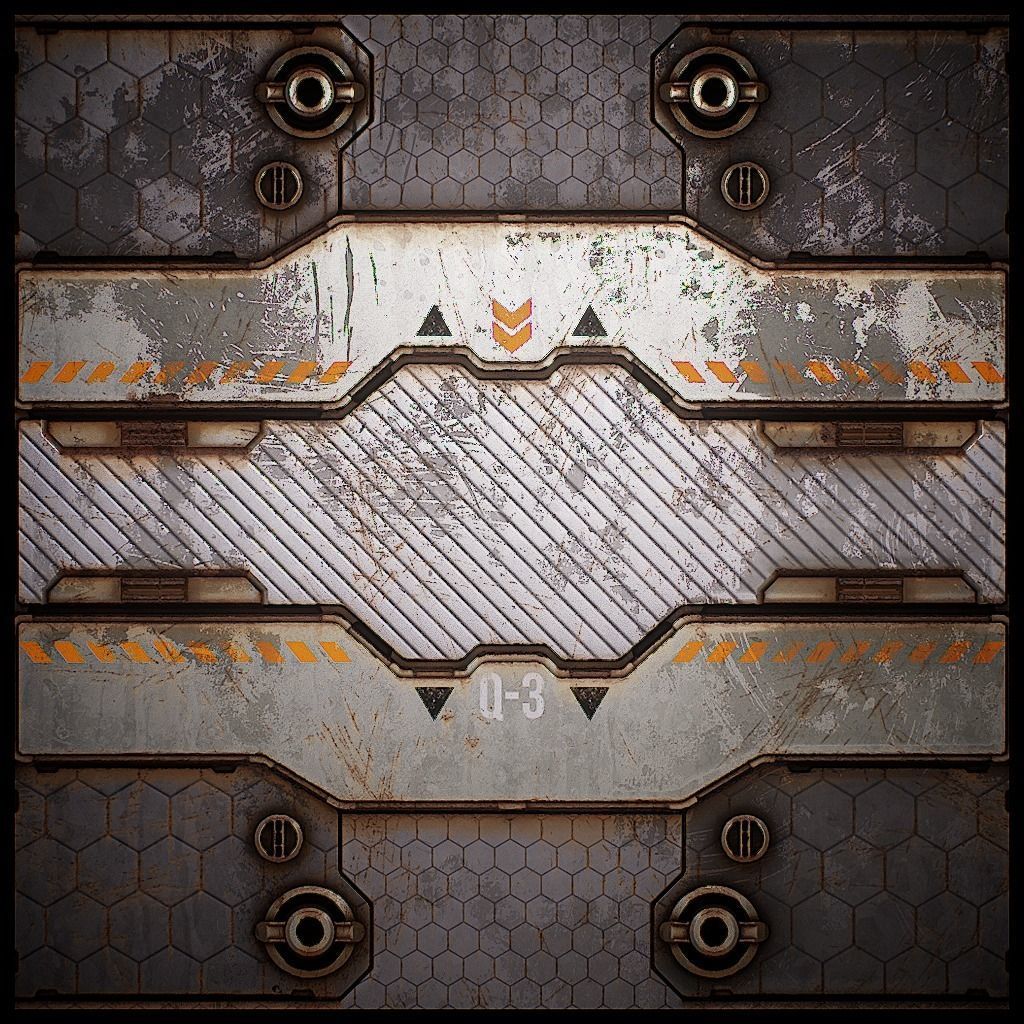 PBR Sci-Fi Texture Pack 12 Low-poly 3D model_17