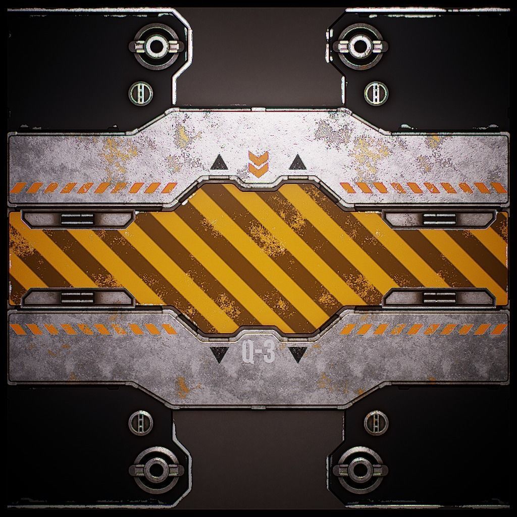 PBR Sci-Fi Texture Pack 12 Low-poly 3D model_8