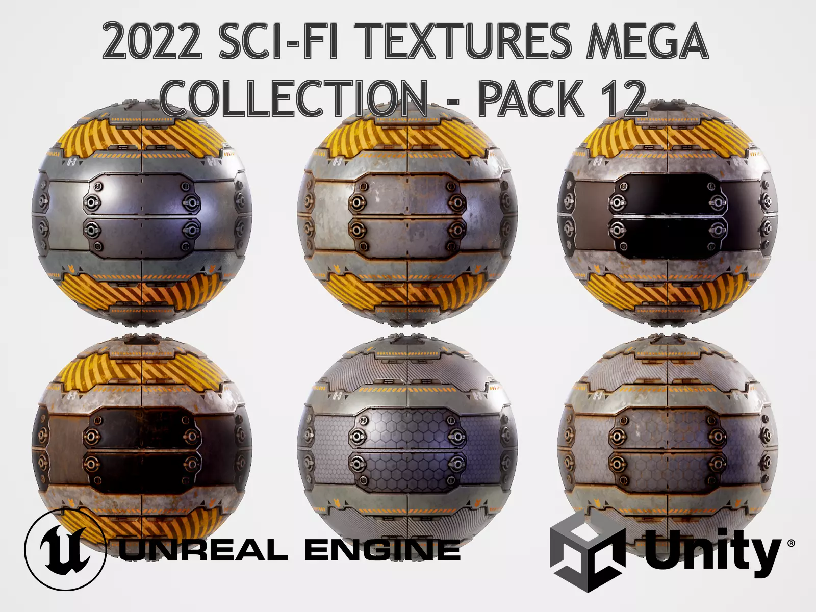 PBR Sci-Fi Texture Pack 12 Low-poly 3D model_0