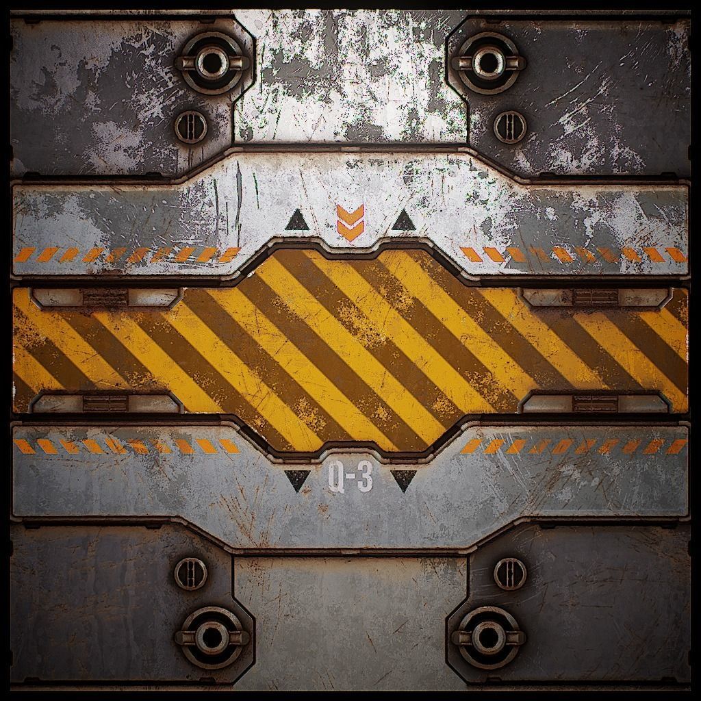 PBR Sci-Fi Texture Pack 12 Low-poly 3D model_5