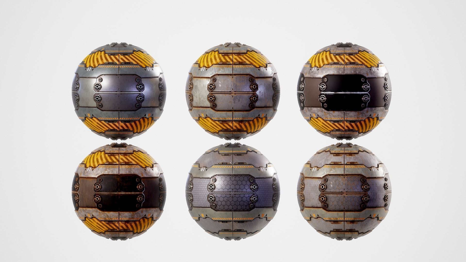 PBR Sci-Fi Texture Pack 12 Low-poly 3D model_19