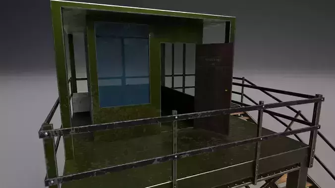 Military Watch Tower - Low Poly - Game Ready