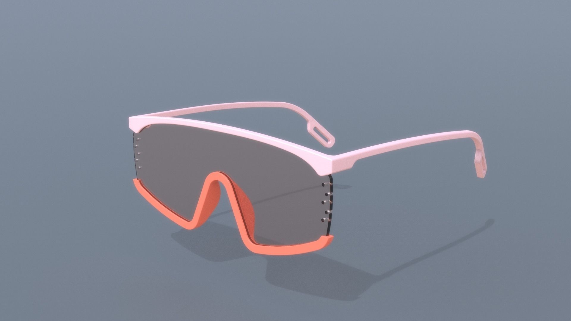 Fashion Sci fi glasses pack x4 3D Model Collection_12