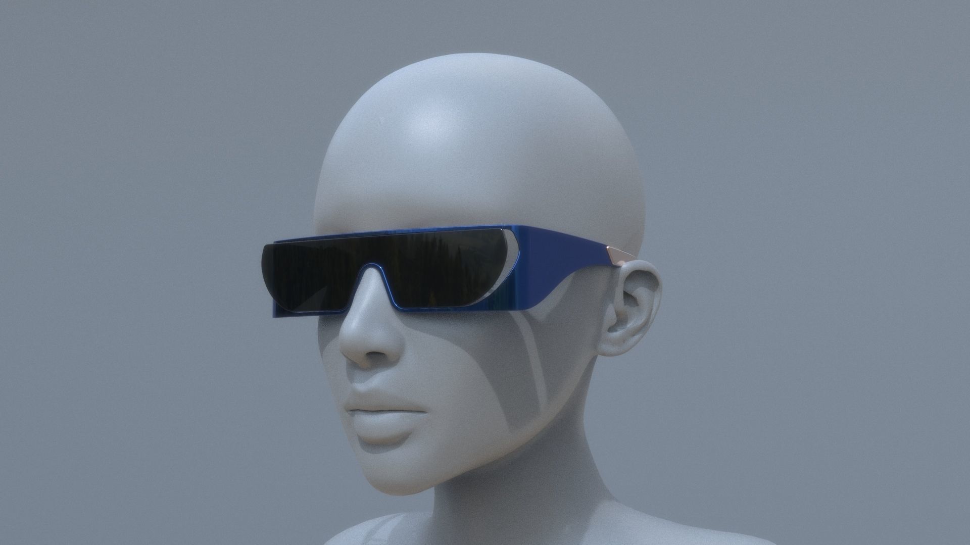 Fashion Sci fi glasses pack x4 3D Model Collection_17