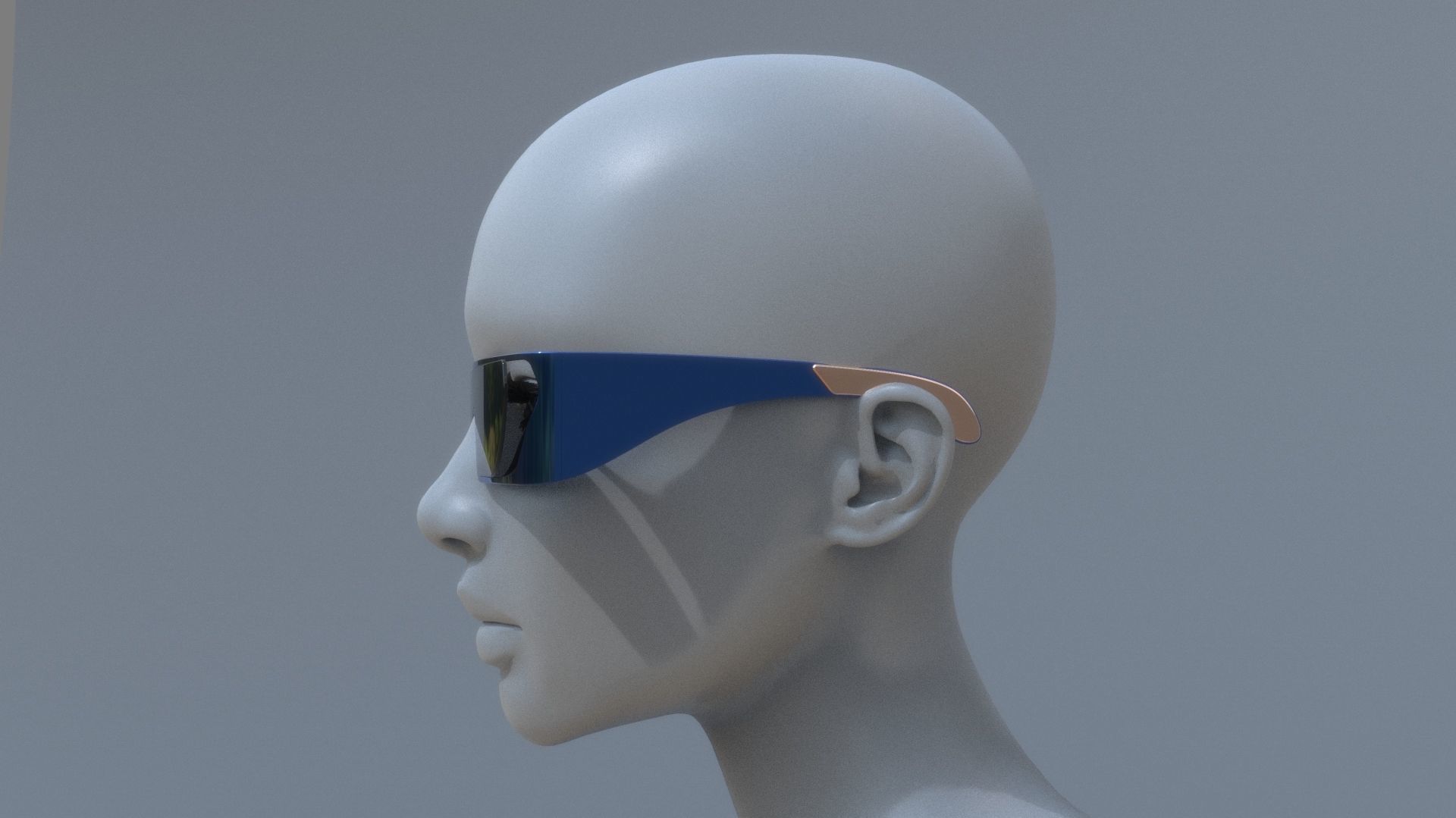 Fashion Sci fi glasses pack x4 3D Model Collection_18