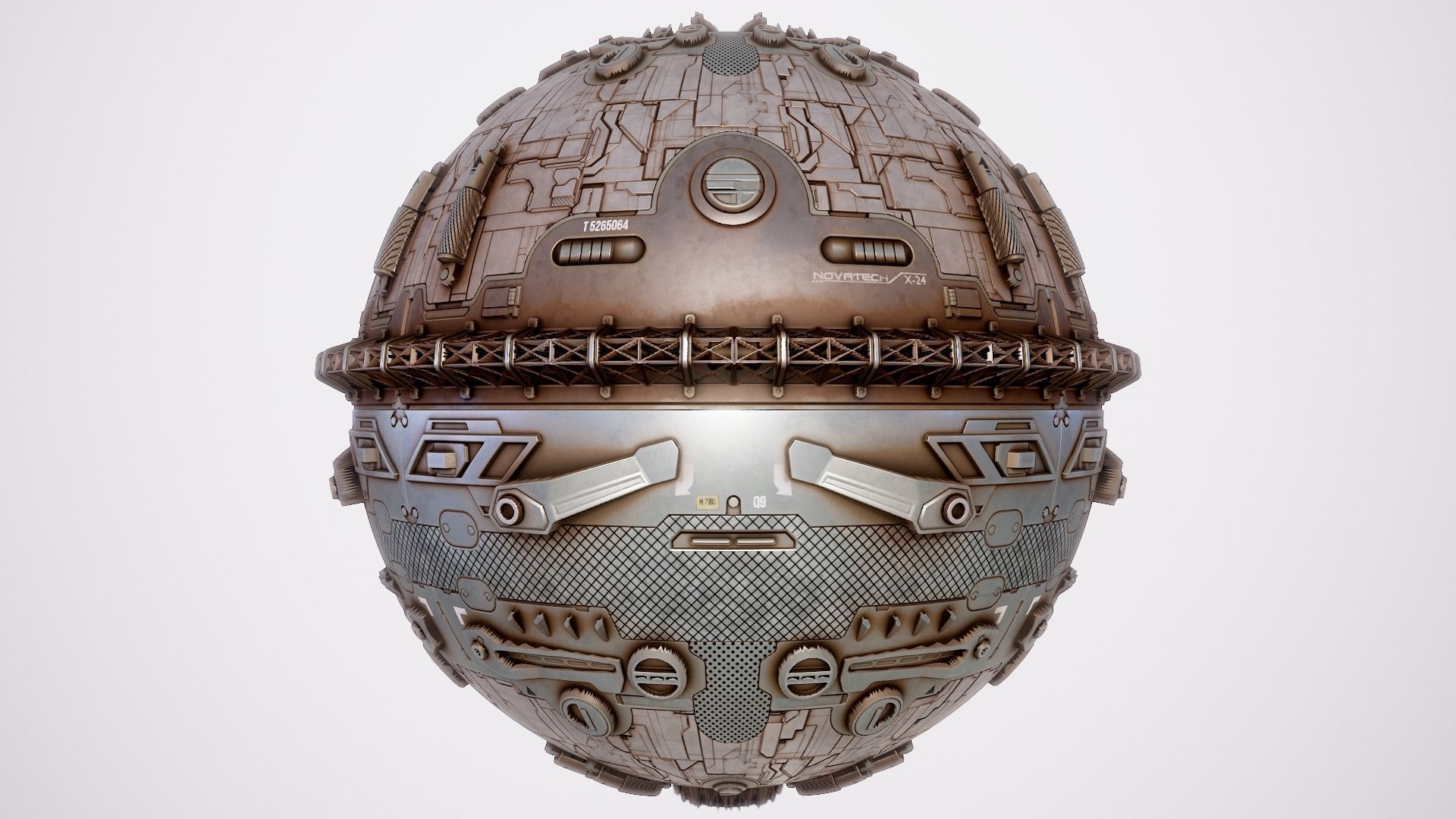 PBR Sci-Fi Texture Pack 13 Low-poly 3D model_7