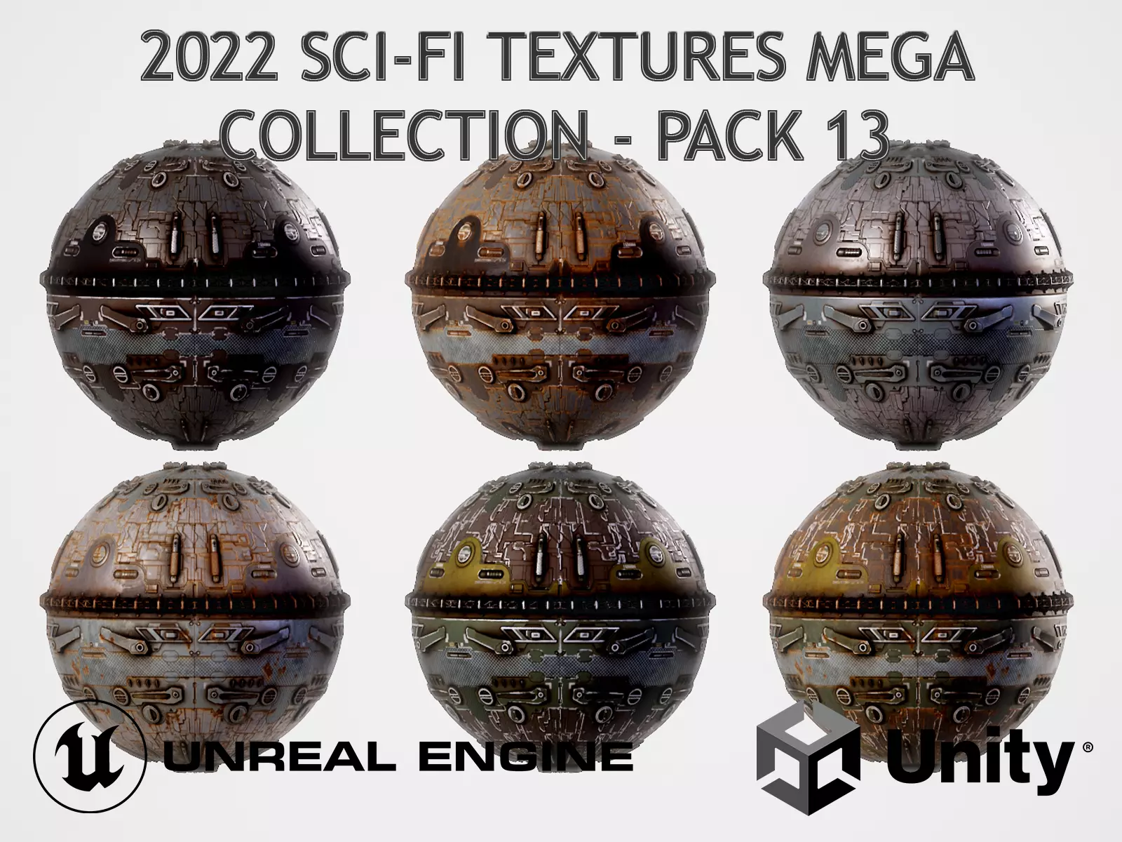 PBR Sci-Fi Texture Pack 13 Low-poly 3D model_0